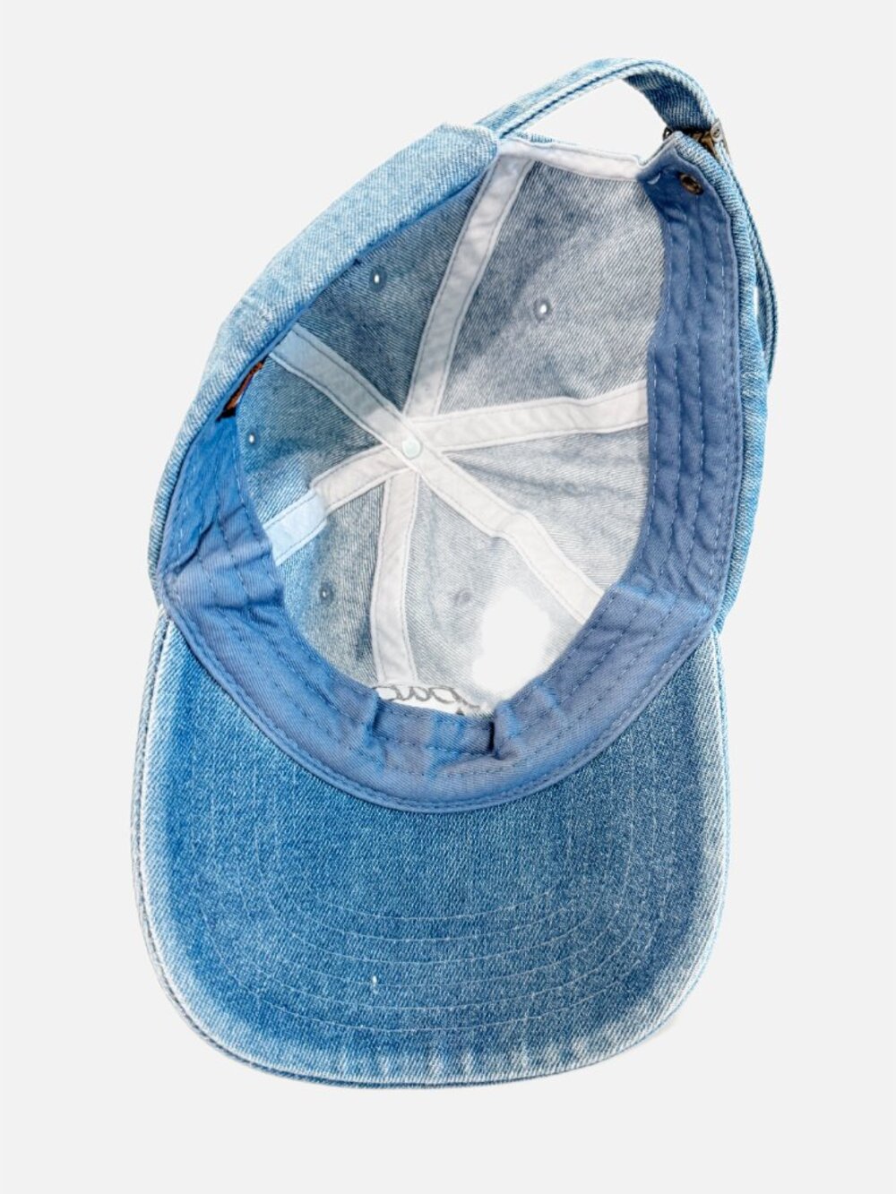 Babe Eyelashes Slideback Denim Hat Blue OSFA Cotton Embroidered Newhattan - Picture 2 of 8